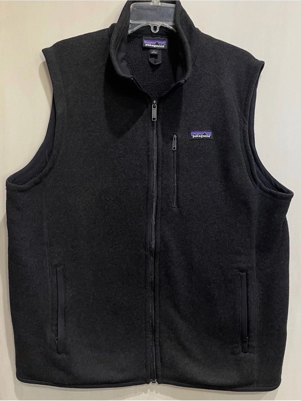Patagonia Better Sweater Vest Full Zip Mens Size XXL Black Pockets Casual